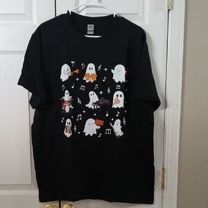 Halloween Ghost Band Graphic T-Shirt band teacher band student  Sz XL NIP
